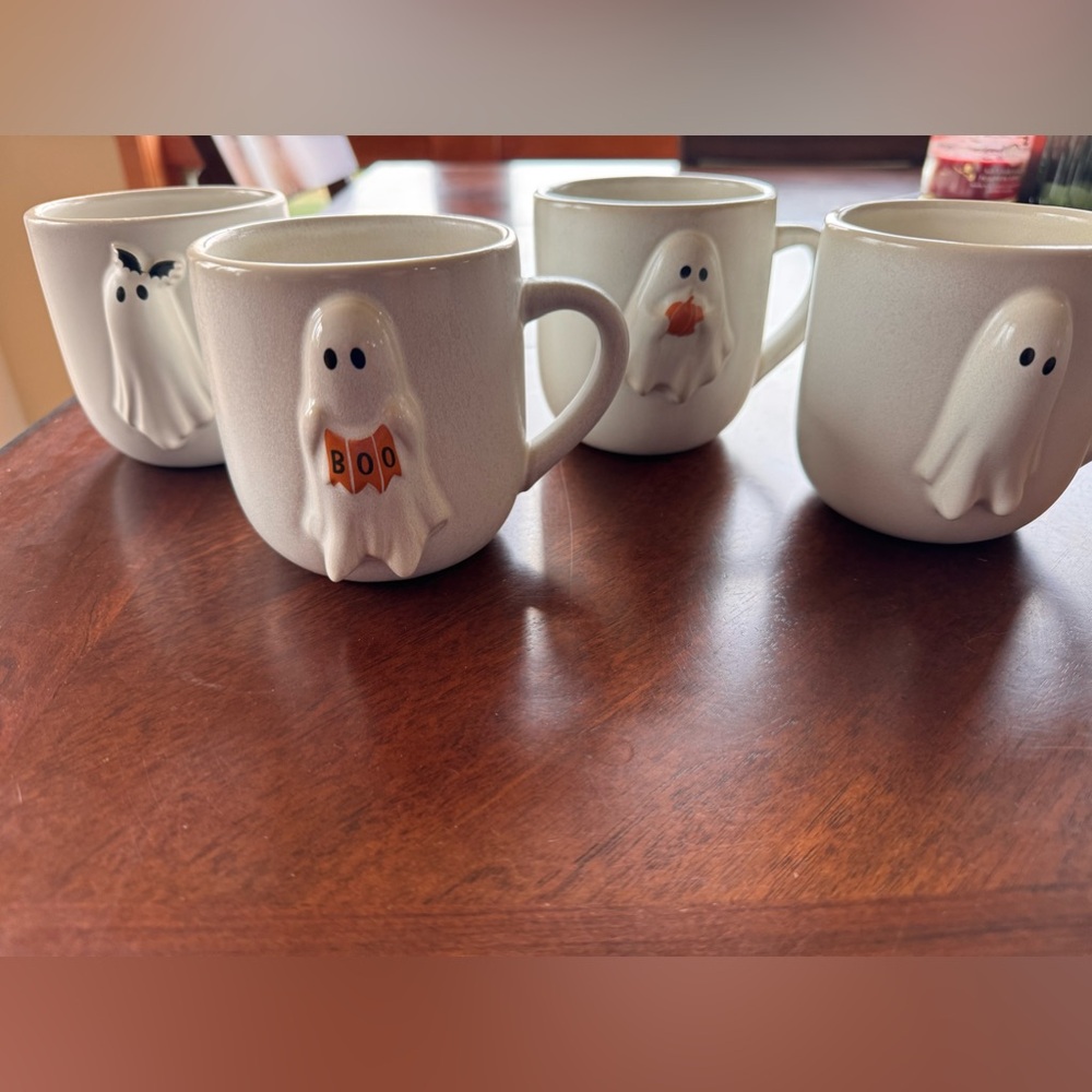 New Pottery Barn Scary Squad Mugs - set of 4